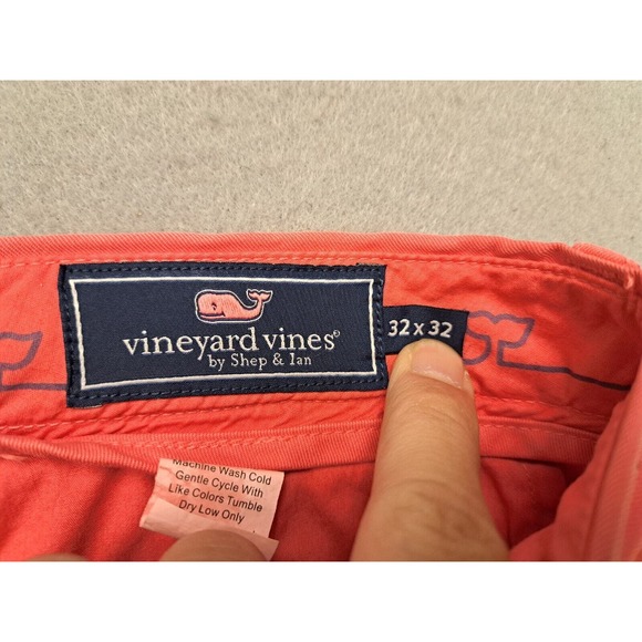 Vineyard Vines Pink Slim Fit Breaker Pants, Size 32x32 (Measures: 32x32) - Picture 6 of 11
